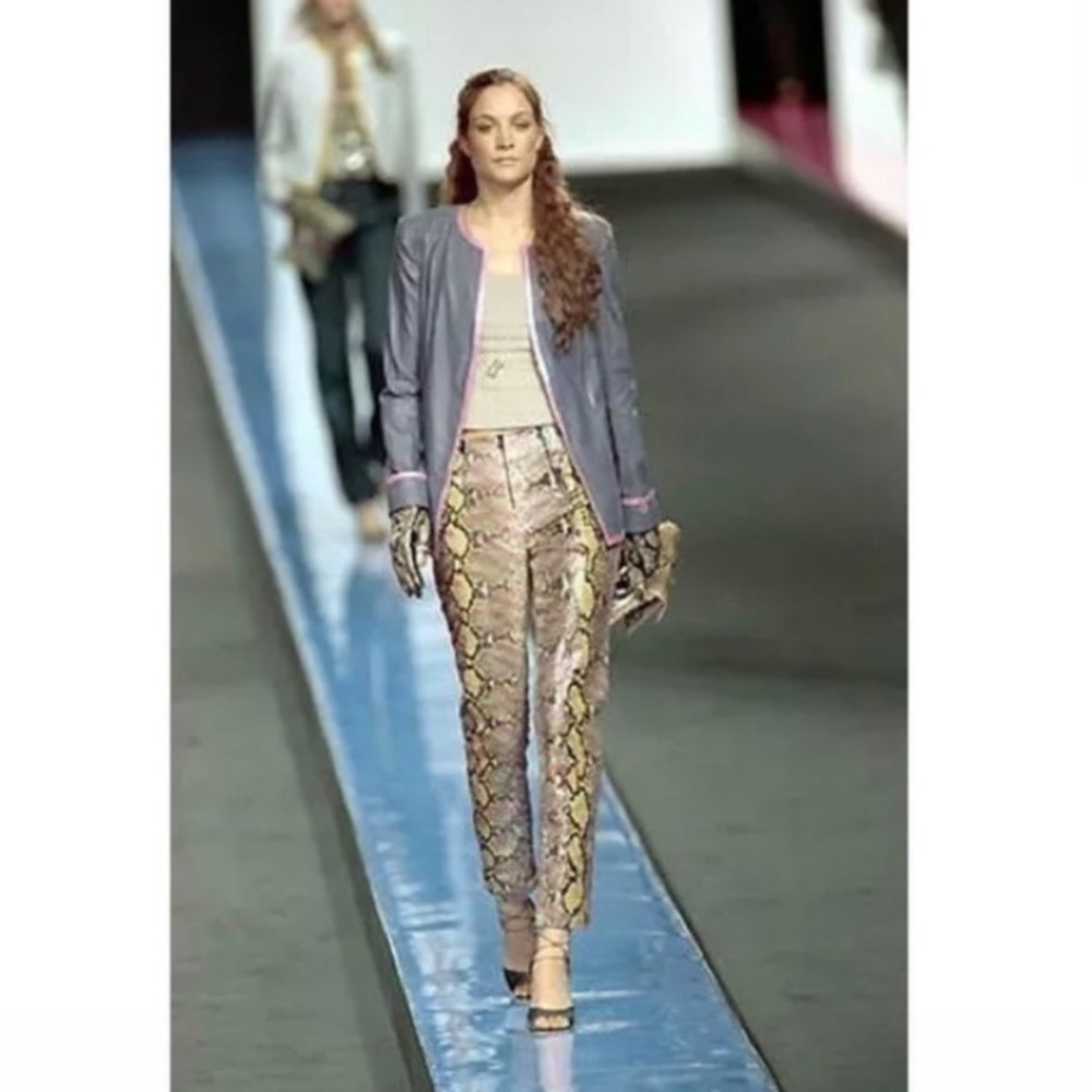 RARE Chanel Runway python skin pants